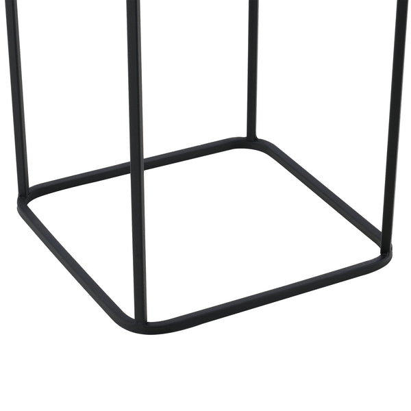 Växtställ Mettet set om 2 med krukor metall [en.casa]