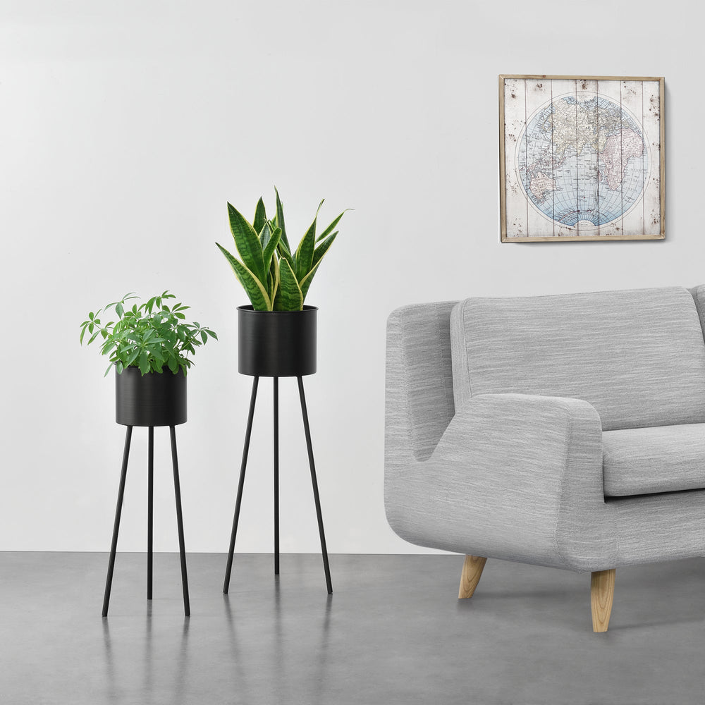 Blomsterställ Dalhem 2-pack Svart en.casa - premiumXL
