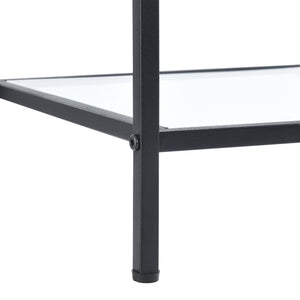 Sidobord Norrtälje svart transparent [en.casa]