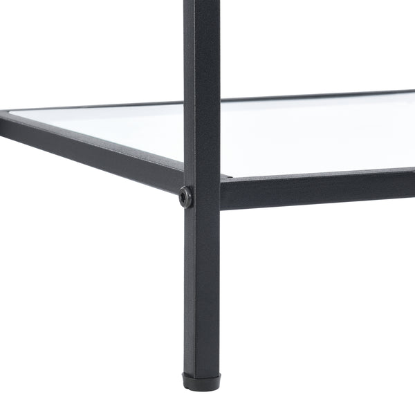 Sidobord Norrtälje svart transparent [en.casa]