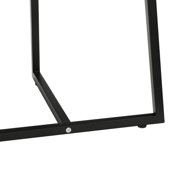 Soffbord Valdemarsvik 100x60x47cm svart ekfärg [en.casa]®
