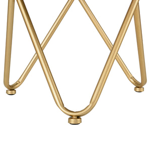 Sittpall Katrineholm 44x35cm svart mässing [en.casa]