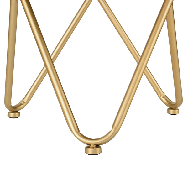 Sittpall Katrineholm 44x35cm svart mässing [en.casa]