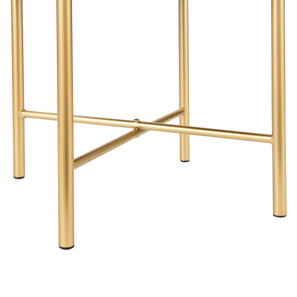 Sittpall Kungälv 44x35cm svart mässing [en.casa]