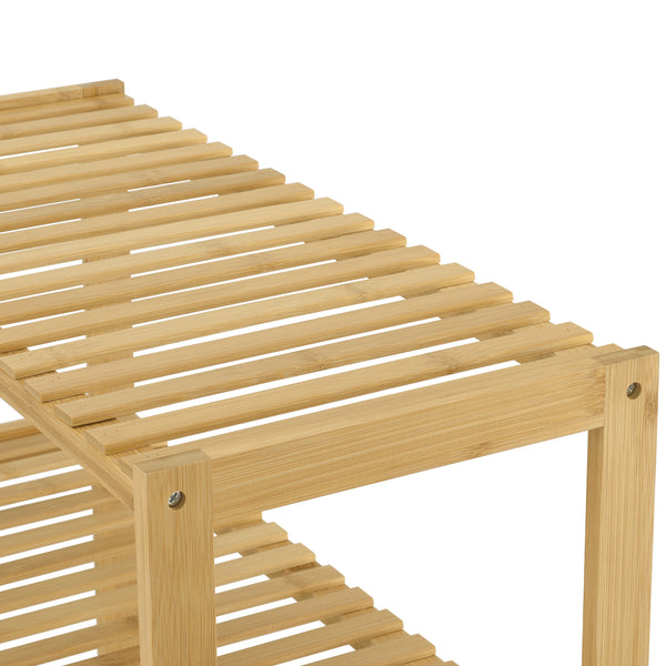 Hylla Nyköping 58x26x66cm bambu [en.casa]® 