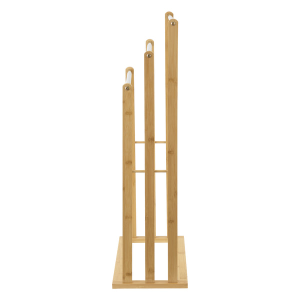 Handdukshållare Porsanger 46x24x84cm bambu [en.casa]