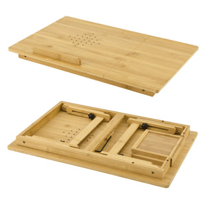 Laptopställ Trysil 55x35cm bambu [en.casa]