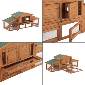 Kaninbur Schmitten 72x180x62cm granträ [en.casa]