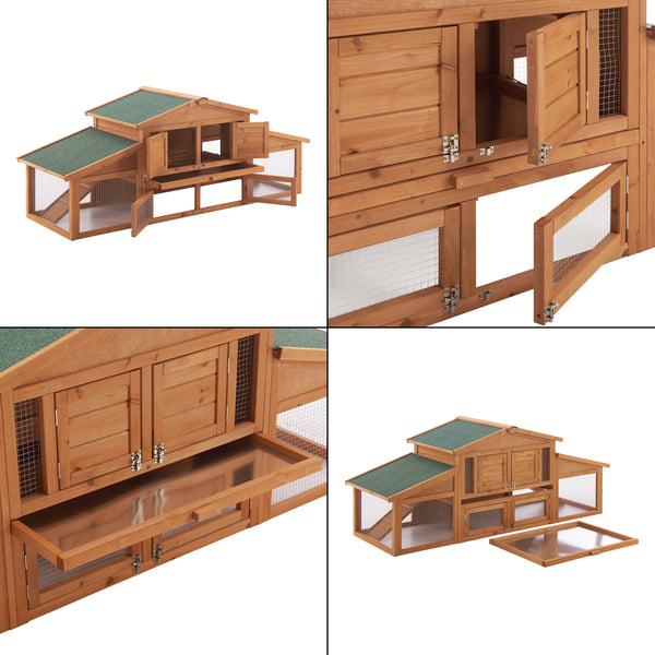 Kaninbur Schmitten 72x180x62cm granträ [en.casa]