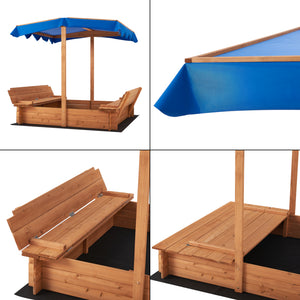 Sandlåda Kellenhusen med tak 120x120x120 cm [en.casa]