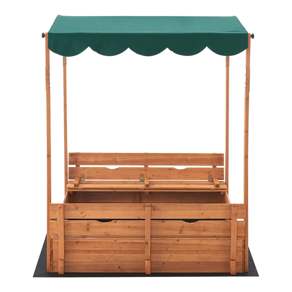 Sandlåda Pitsunda med tak 145x118x118 cm [en.casa]