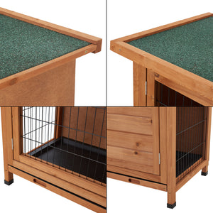 Kaninbur Falkenau Smådjursinhägnad 104x122x50cm Tallträ [en.casa]