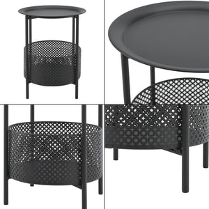 Sidobord Kruibeke 45xØ35 cm metall [en.casa]
