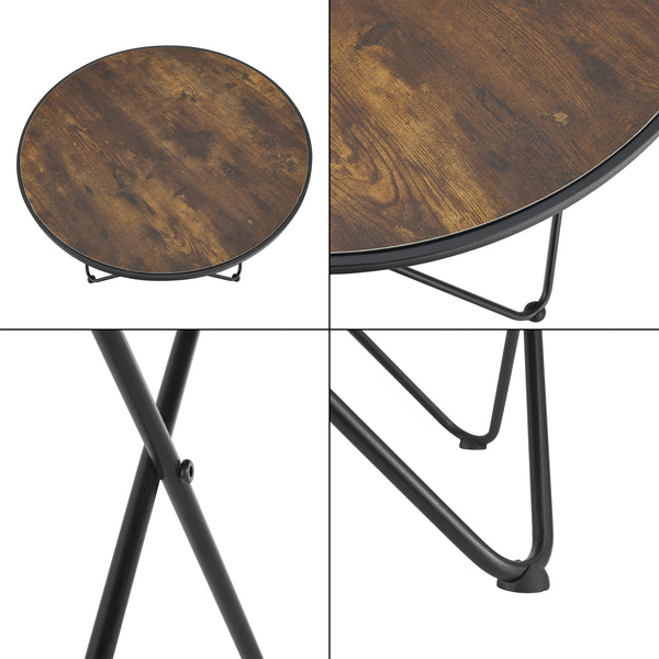 Soffbord Goskamark Ø80x50 cm stål [en.casa]