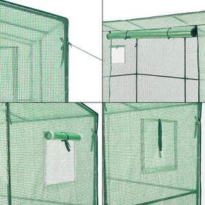 Växthus Vlaardingen 198x78x200cm Grönt [en.casa]