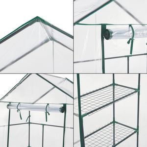 Växthus Hoorn 140x73x195 cm [en.casa]