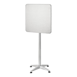 Barbord Järpen silver vikbar bordsskiva 75-115x60x60 cm [en.casa]