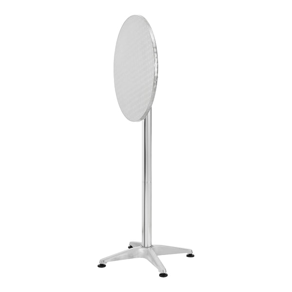 Barbord Avesta rund silver vikbar bordsskiva 75-115x60x60 cm [en.casa]