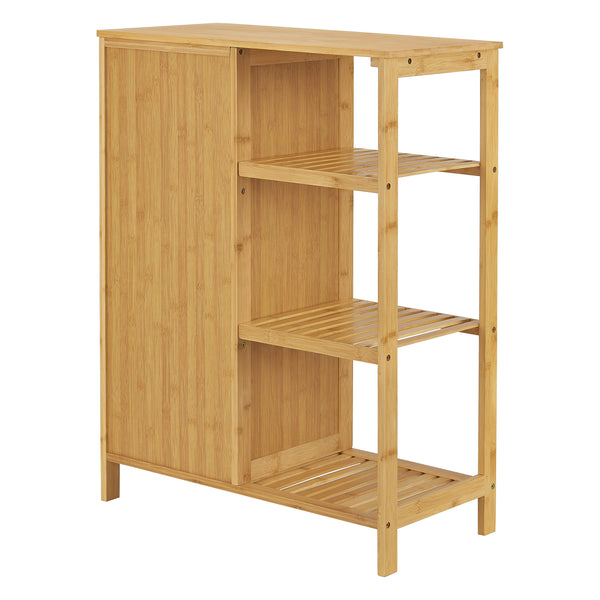 Badrumsskåp Vetlanda bambu 87x66x33 cm [en.casa]