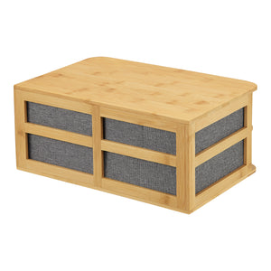 Skrivbordsbyrå Mäntsälä med 3 lådor 15x35x23 cm grå [en.casa] 