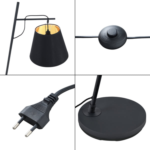 Golvlampa Nottingham Svart [lux.pro]