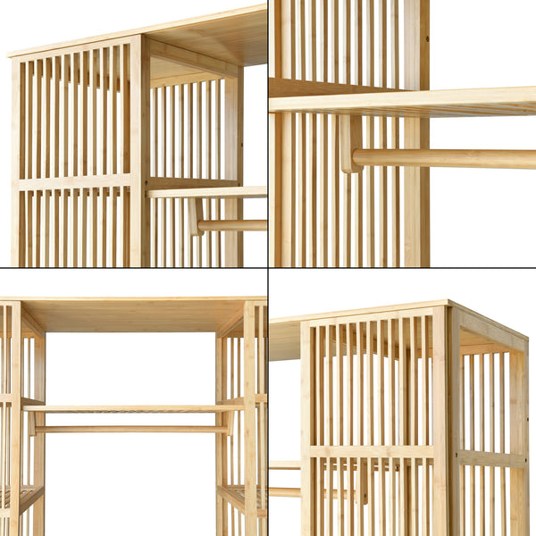 Klädhängare i bambu Hudiksvall 185x140x45cm [en.casa]