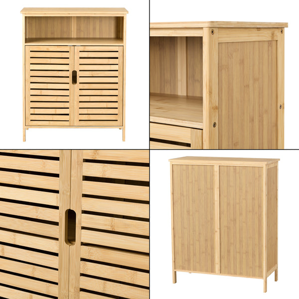 Badrumsskåp Eslöv bambu 81x65,5x31 cm [en.casa] 