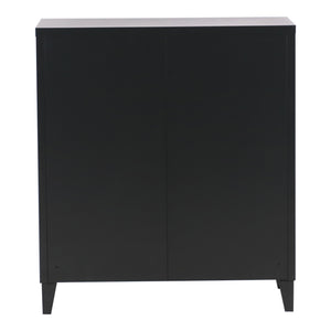Kontorsskåp Oripää 90x80x33 cm stål svart matt [en.casa]