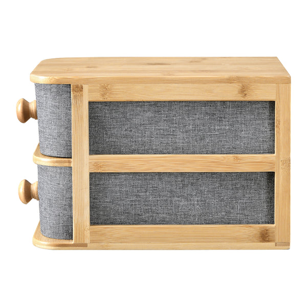 Skrivbordsbyrå Arsivik med 2 lådor 15,5x18x23 cm grå [en.casa] 