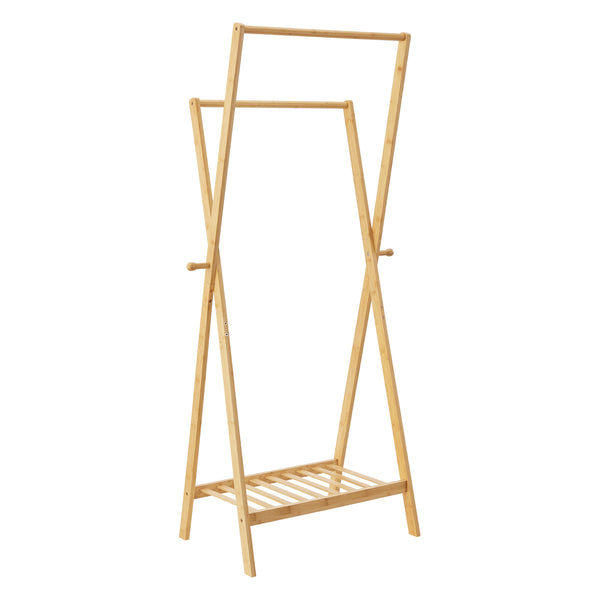 Klädhängare Keitele 150 x 60 x 42 cm bambu natur [en.casa] 
