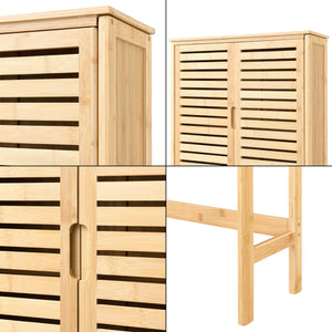 Badrumshylla Geta 170x66x23 cm bambu [en.casa]