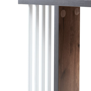 Haarby sidobord med 4 hjul 42x50x24 cm ekutseende [en.casa]