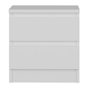Fuglebjerg nattduksbord 42x40x37 cm vit [en.casa]