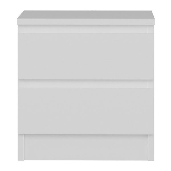Fuglebjerg nattduksbord 42x40x37 cm vit [en.casa]