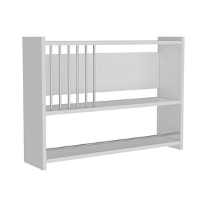 Vägghylla Helsingør 60x84x20 cm kryddhylla vit [en.casa] 