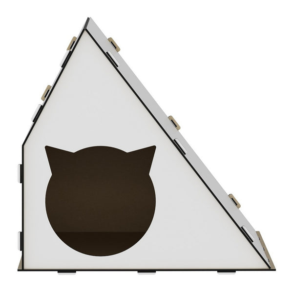 Kattstuga Lani 40x42x40 cm Vit [en.casa]