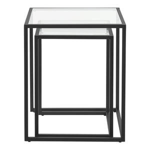 Soffbord Holstebro set om 2 härdat glas [en.casa]