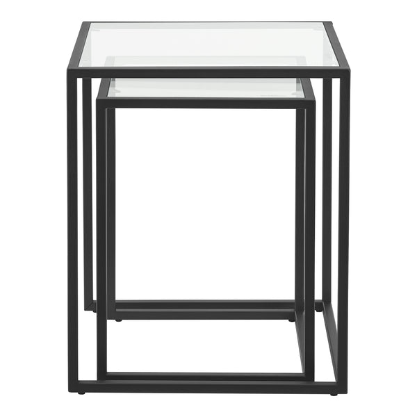 Soffbord Holstebro set om 2 härdat glas [en.casa]