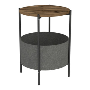 Sidobord Hofors 60x43cm antracit/ek-look, antik [en.casa]