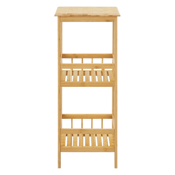 Hylla Pyhäjärvi 79x33x33 cm bambu [en.casa]