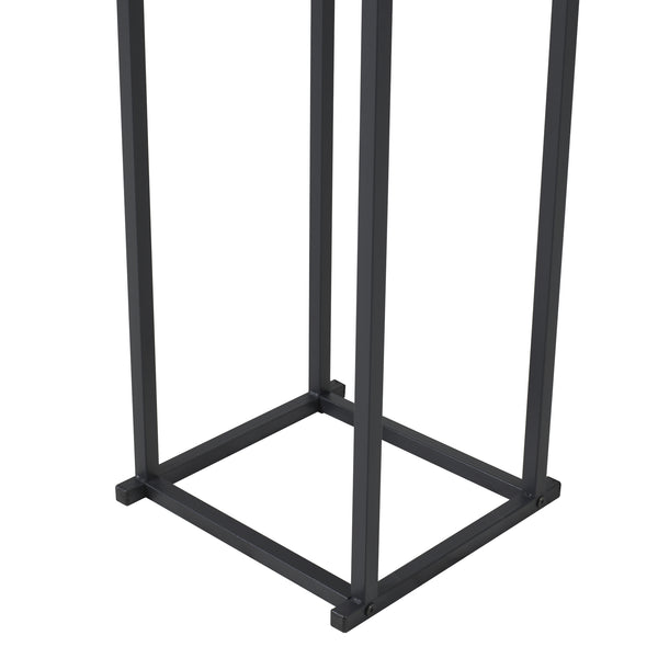 Vedförvaringshylla Tibro Stål 35x35x120 cm Svart [en.casa]