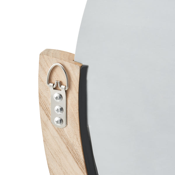 Väggspegel Atri oval 61x64 cm eukalyptus [en.casa]