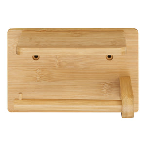 Toalettpappershållare Vallentuna bambu 12x18x10,5 cm [en.casa]