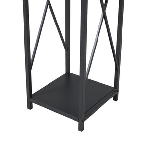 Vedställ Tinglev stål 34x34x105,5 cm svart [en.casa]