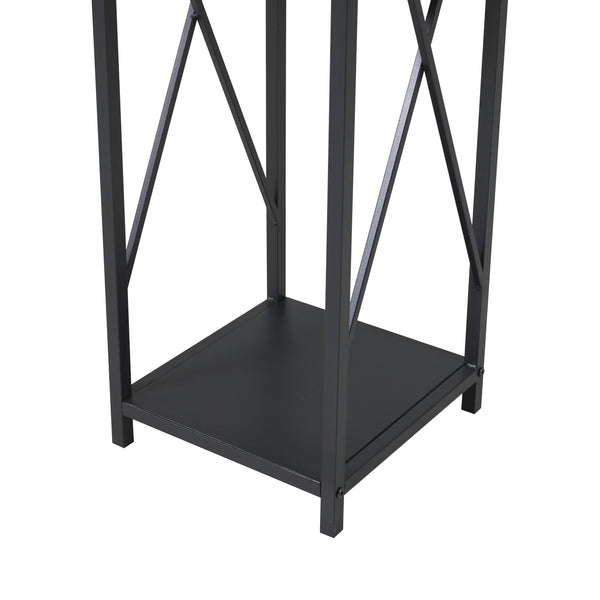 Vedställ Tinglev stål 34x34x105,5 cm svart [en.casa]