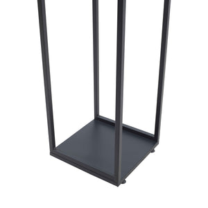 Vedträshylla Tornved Stål 35x35x120 cm Svart [en.casa]