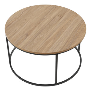 Soffbord Kuhmoinen 45xØ80 cm svart [en.casa]