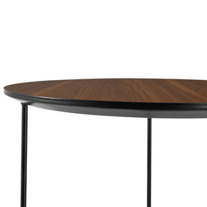 Sidobord Böhen 42xØ39,5 cm stål valnötsfärg [en.casa]