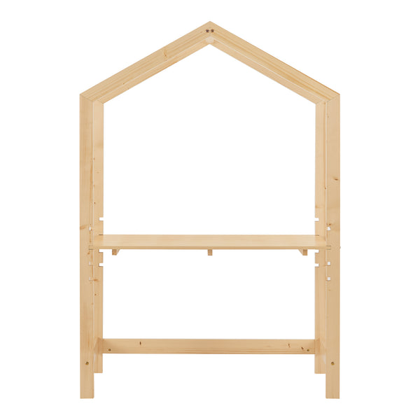 Skrivbord Suså för barn med justerbar bordsskiva 160x110x50 cm furu [en.casa]