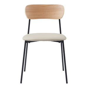 Stol Jyväskylä set om 2 beige 78x45x48 cm [en.casa]